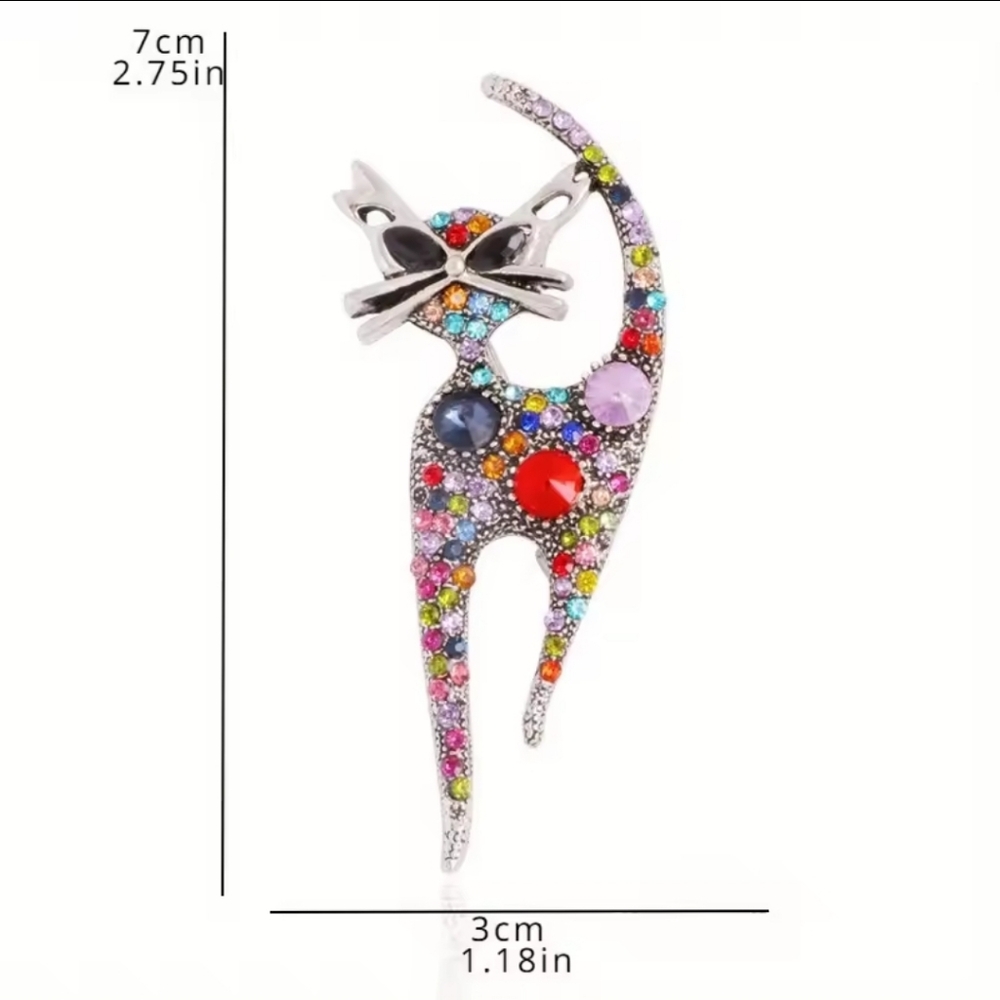 Cat Lover Brooch Fashion Kitty Animal Pins Badge Jewelry